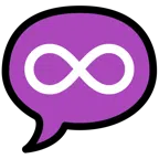 speech balloon + infinity