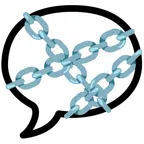 speech balloon + chains
