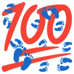 100 punti + impronta di piedi