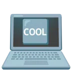laptop + przycisk COOL
