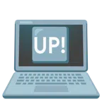 laptop + przycisk UP!