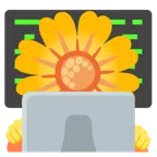 laptop + kwiat