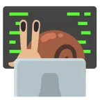 laptop + ślimak