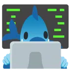 laptop + ryba