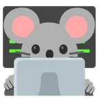 laptop + głowa myszy