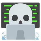 laptop + czaszka