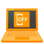 laptop + wyłączony telefon komórkowy