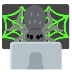 laptop + pająk