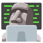 laptop + moai