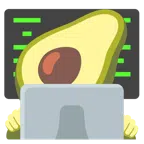 laptop + awokado