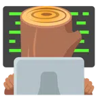 laptop + drewno