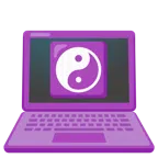 laptop + yin-yang