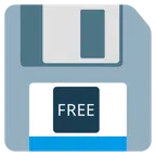 floppy disc + pulsante FREE