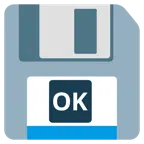floppy disc + pulsante OK