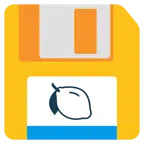 floppy disc + limone