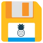 floppy disc + ananas