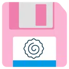 floppy disc + tortino di pesce a spirale