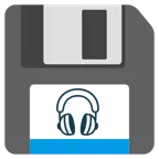 floppy disc + cuffie