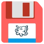 floppy disc + polpo