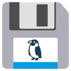 floppy disc + pinguino