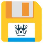 floppy disc + corona