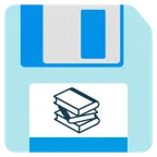 floppy disc + libri
