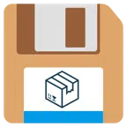 floppy disc + pacco
