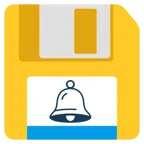 floppy disc + campana