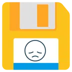 disket + memnuniyetsiz yüz
