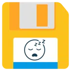 disket + uyuyan yüz