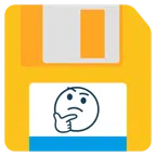 disket + düşünen yüz