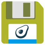 floppy disc + avocado