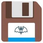 floppy disc + pipistrello
