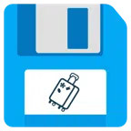 floppy disc + valigia