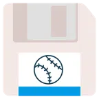 floppy disc + palla da baseball