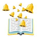Bücherstapel + Glocke