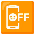 mobile phone off + beaming face with smiling eyes