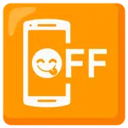 mobile phone off + face savoring food