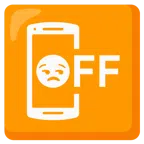 mobile phone off + unamused face