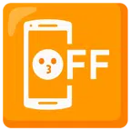 mobile phone off + kissing face