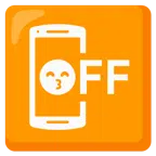 mobile phone off + kissing face with smiling eyes