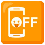 mobile phone off + face with tongue