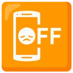mobile phone off + disappointed face