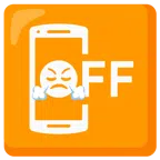 mobile phone off + face with steam from nose