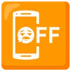 mobile phone off + face exhaling