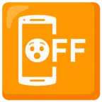 mobile phone off + hushed face