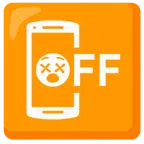 mobile phone off + face with crossed-out eyes