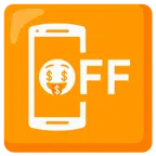 mobile phone off + money-mouth face