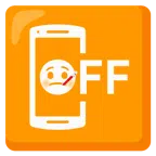 mobile phone off + face with thermometer
