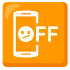 mobile phone off + face with diagonal mouth
